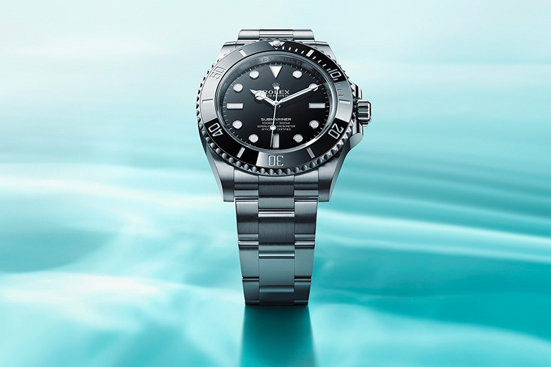 Close-up of Rolex Submariner bezel and dial